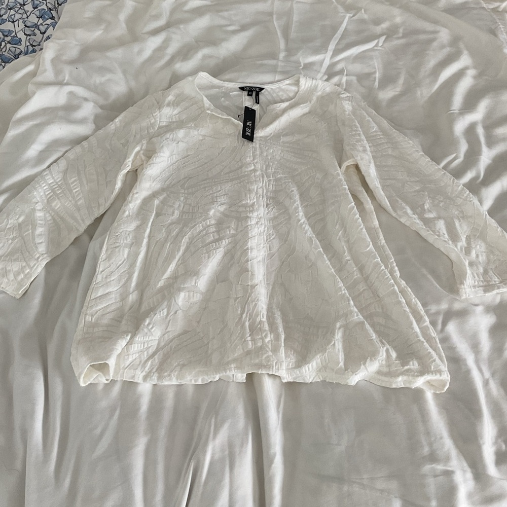 Nic + Zoe Women’s White Blouse Size PS